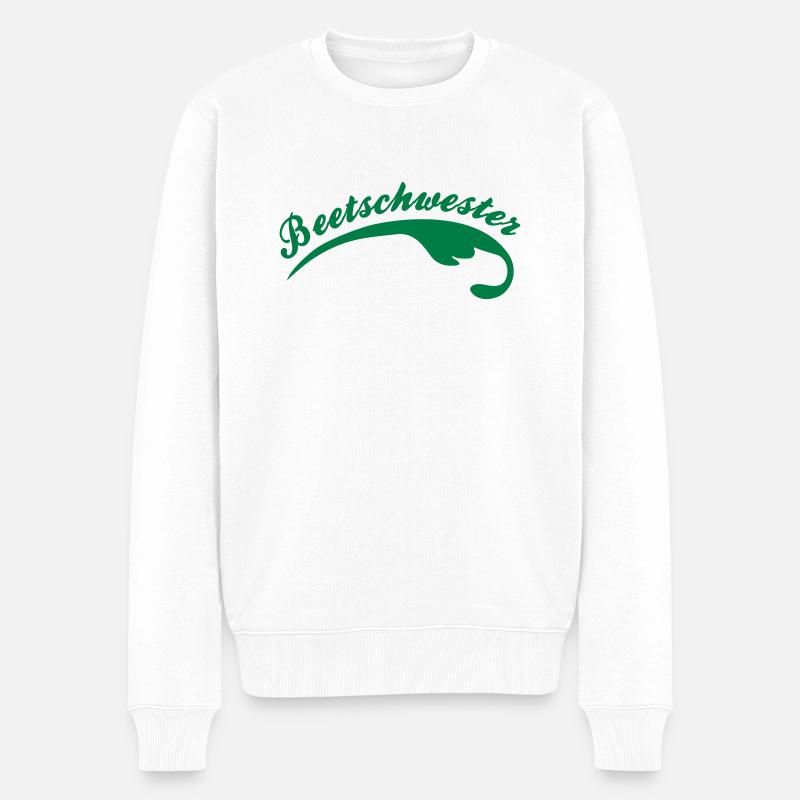 2541614 11168784 beetschwester - Männer Premium Bio Pullover - Weiß