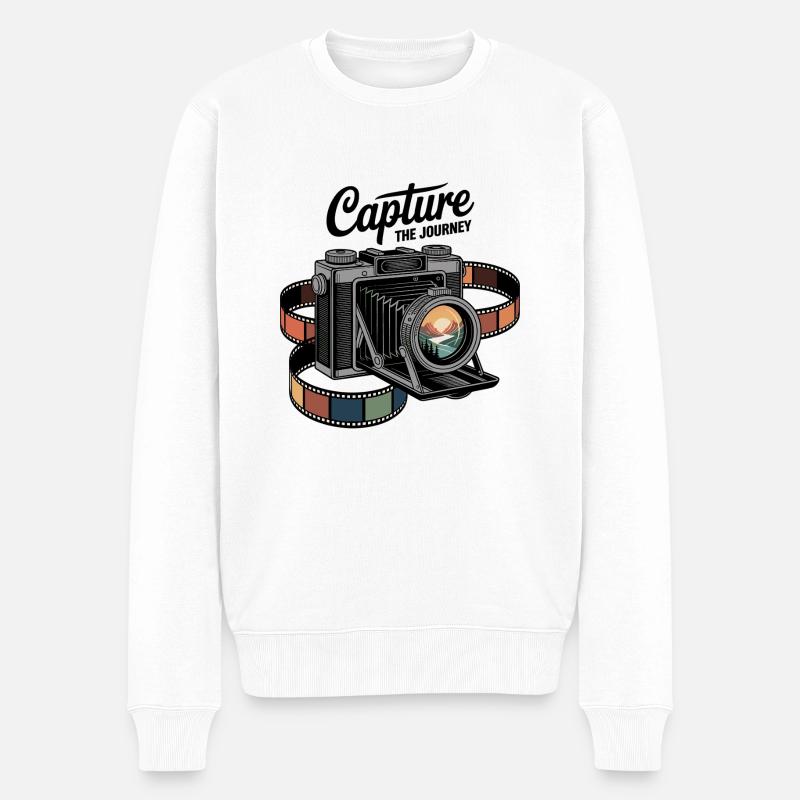 Capturez le voyage - Pull Premium bio Homme - blanc