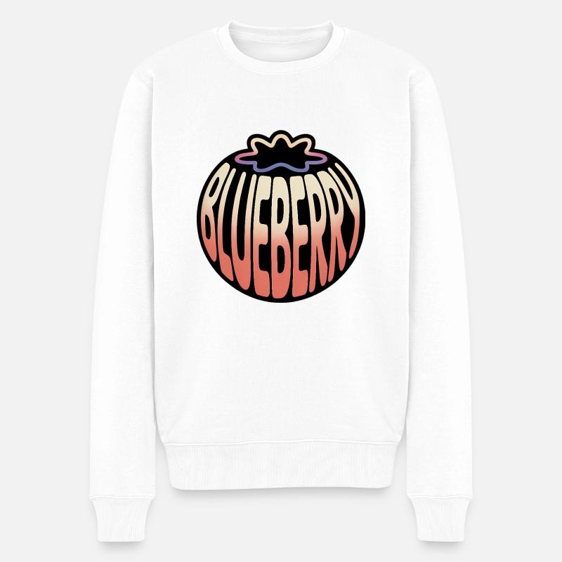 Myrtille - Logo Cool Fruit - Pull Premium bio Homme - blanc