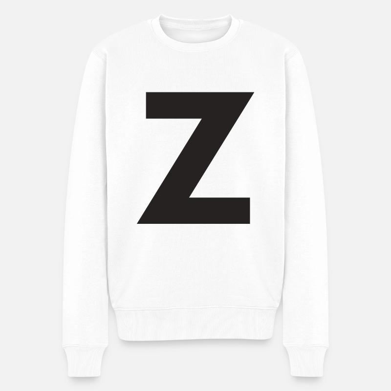 Z - Männer Premium Bio Pullover - Weiß