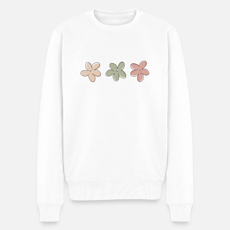 Fleur. - Pull Premium bio Homme - blanc
