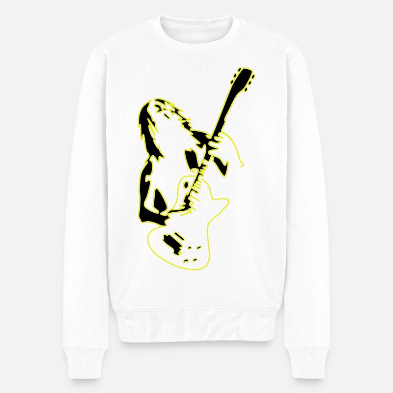 Rock' Roll is life ✔ - Männer Premium Bio Pullover - Weiß