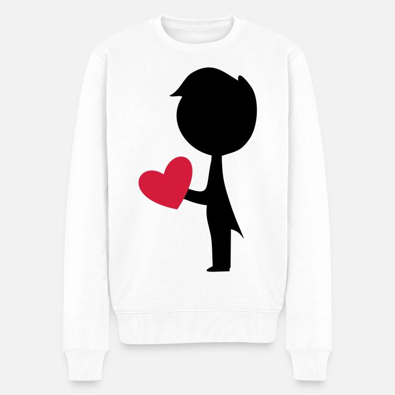 Bräutigam - Männer Premium Bio Pullover - Weiß