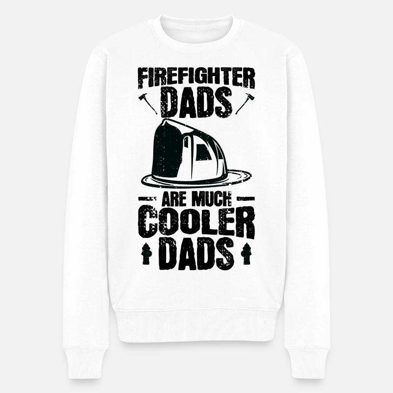 Père pompier - Pull Premium bio Homme - blanc
