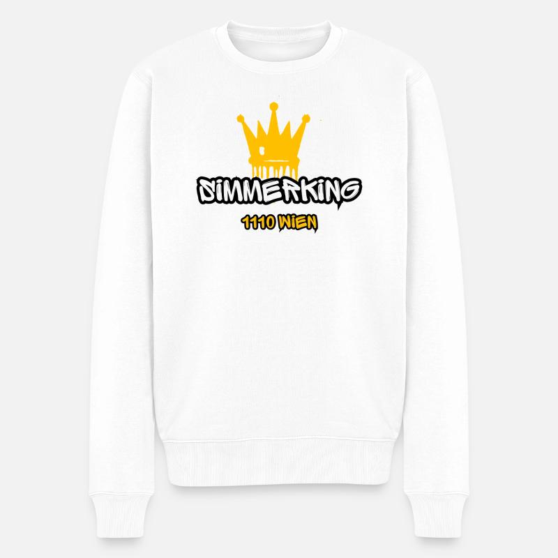 Simmeringer SIMMERKING!  - Männer Premium Bio Pullover - Weiß