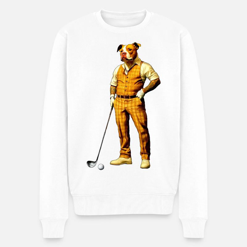 Golfeur Pitbull - Pull Premium bio Homme - blanc