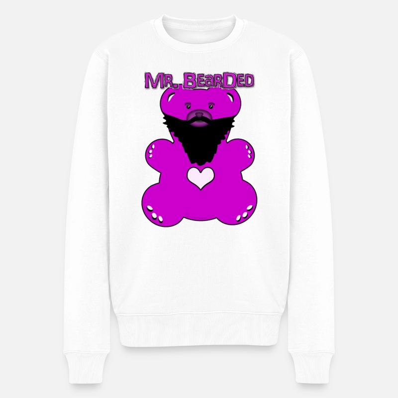 M. Bearded - Pull Premium bio Homme - blanc