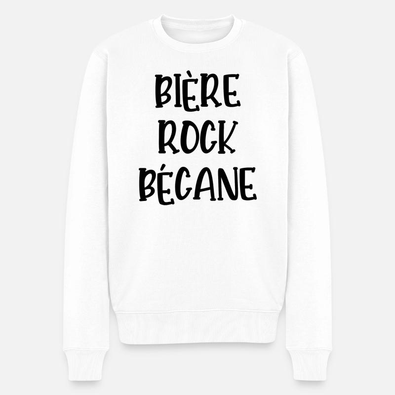 bière rock bécane - Pull Premium bio Homme - blanc