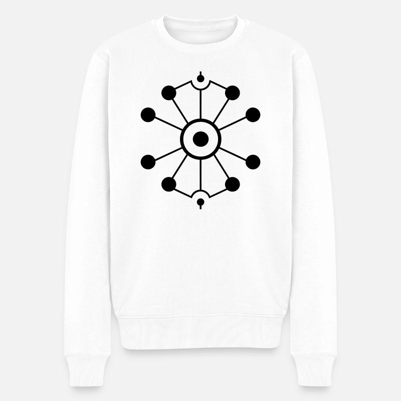Molecule - Men's Premium Organic Jumper - white