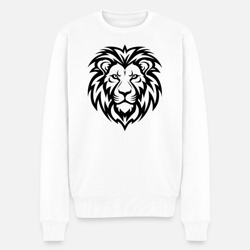 Tête de lion - Pull Premium bio Homme - blanc