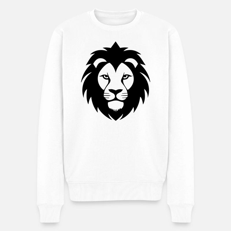 Tête de lion - Pull Premium bio Homme - blanc