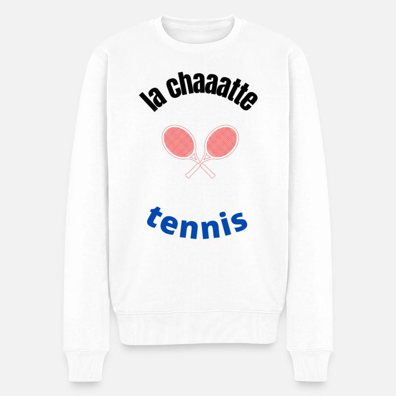 La chaaatte tennis sport - Pull Premium bio Homme - blanc