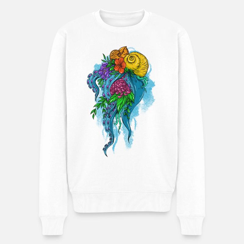 Bright Nature - Männer Premium Bio Pullover - Weiß