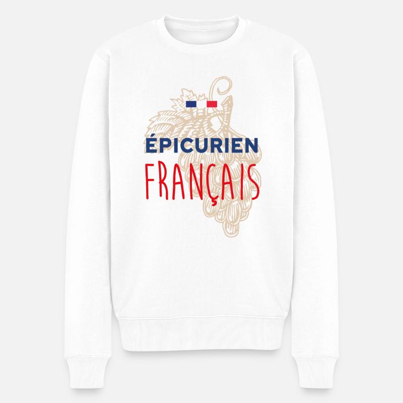 Epicurien français - Pull Premium bio Homme - blanc