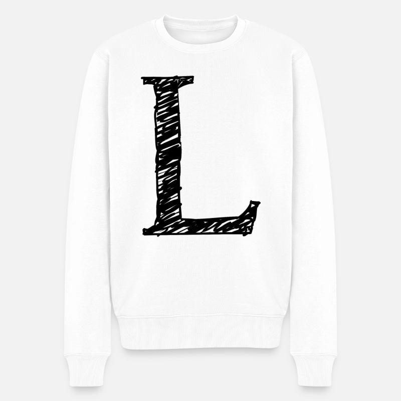 L - Männer Premium Bio Pullover - Weiß