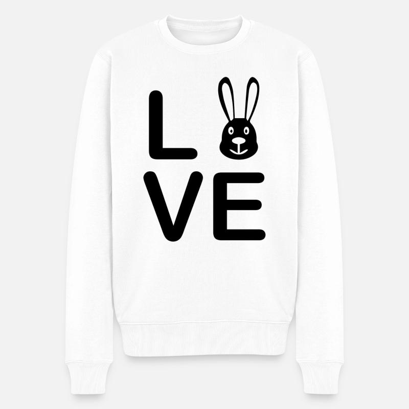 Lapin de Pâques - Pull Premium bio Homme - blanc