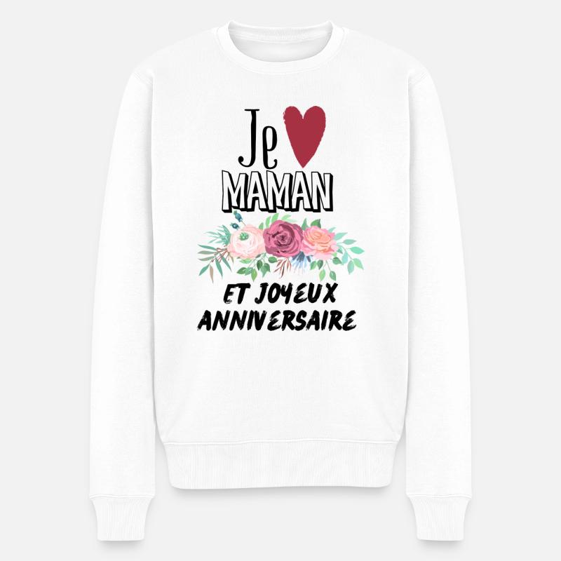 Joyeux anniversaire maman - Pull Premium bio Homme - blanc