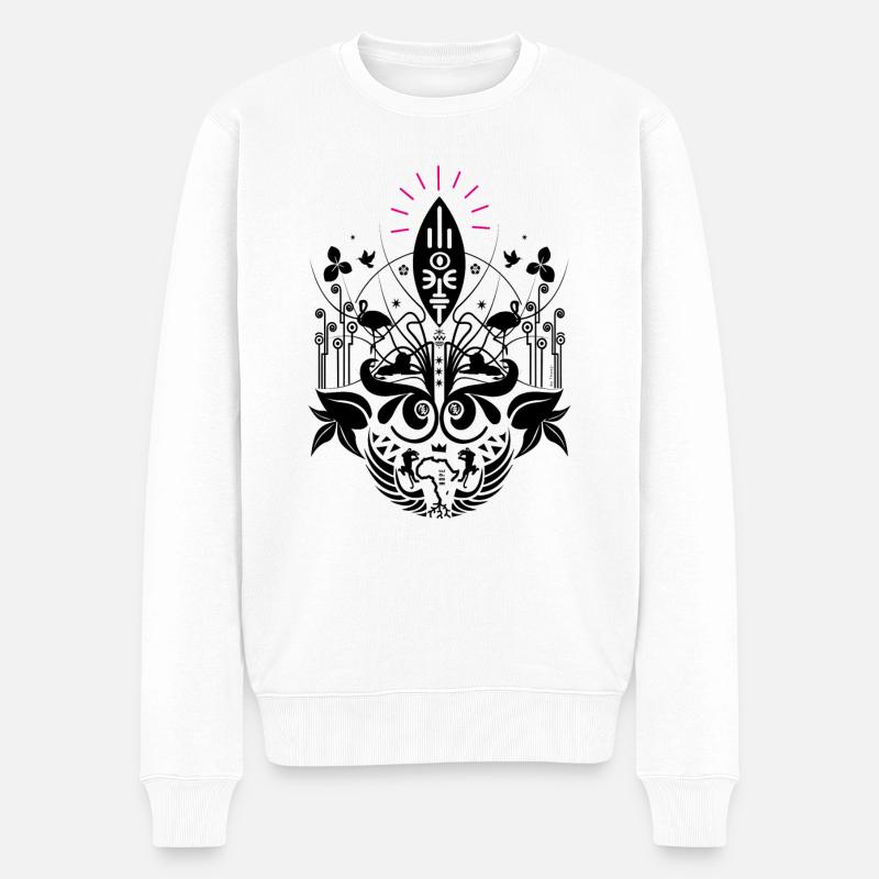 hip hope - Pull Premium bio Homme - blanc