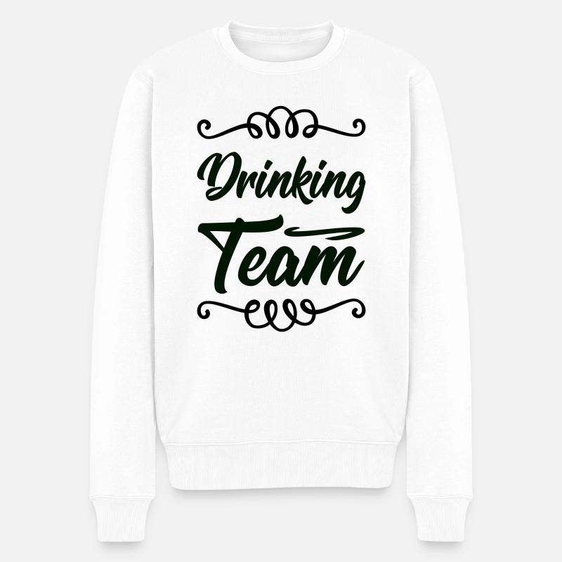 drinking team - Männer Premium Bio Pullover - Weiß