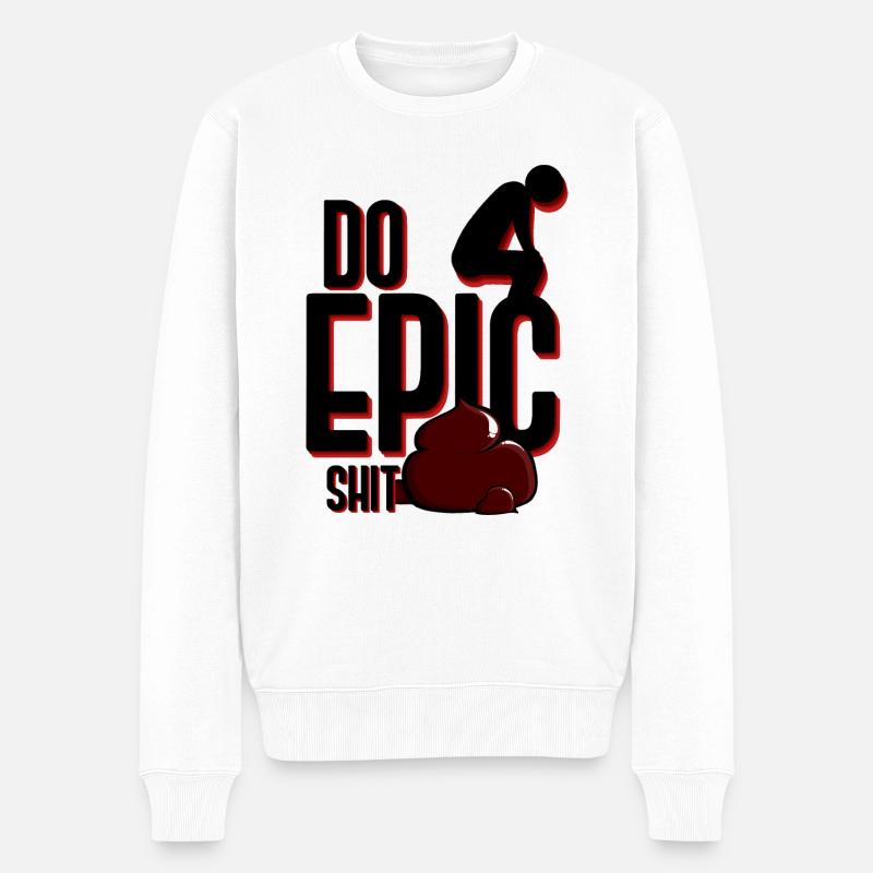 Epic - Männer Premium Bio Pullover - Weiß
