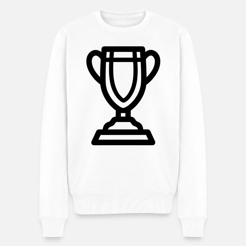 Trophäe - Männer Premium Bio Pullover - Weiß