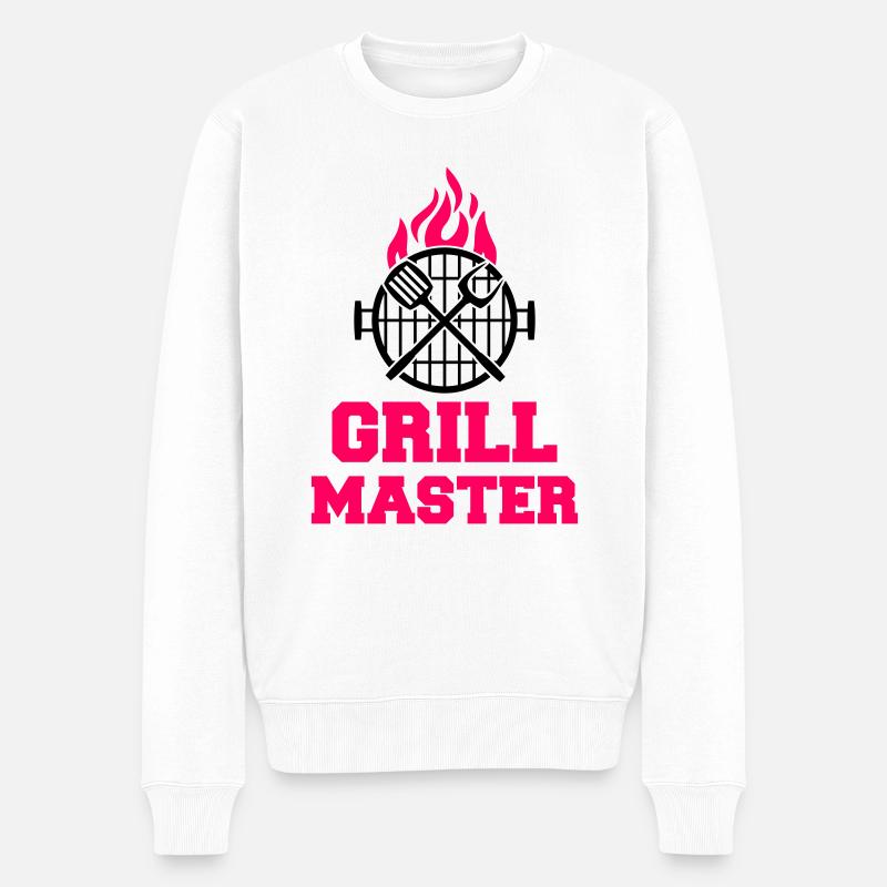 grill master - Männer Premium Bio Pullover - Weiß
