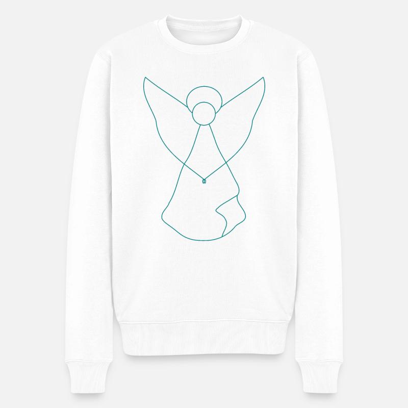 Ange sarcelle - Pull Premium bio Homme - blanc