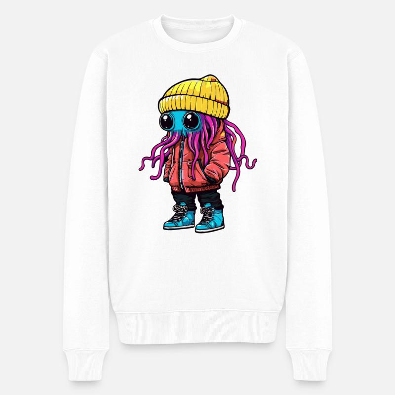 Méduse Mode Hiver - Pull Premium bio Homme - blanc