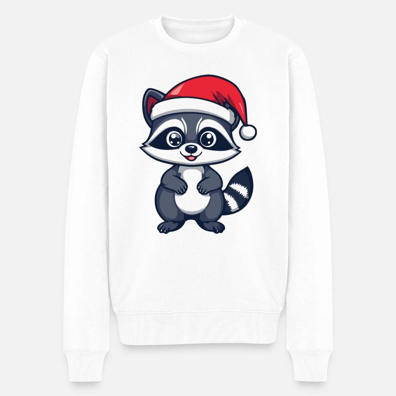 Noël du raton laveur - Pull Premium bio Homme - blanc