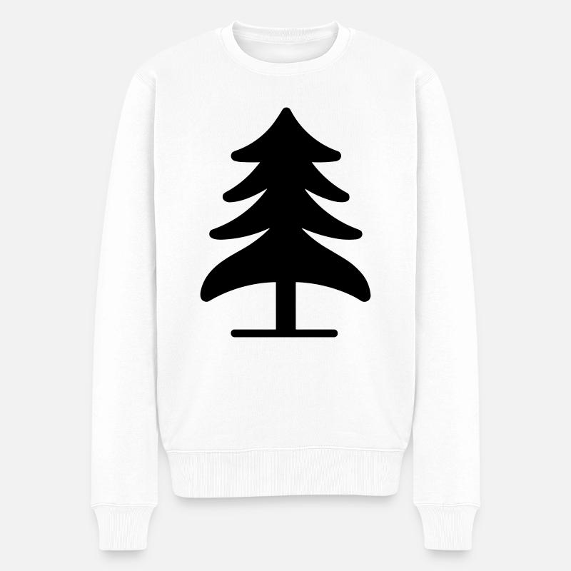 Baum - Männer Premium Bio Pullover - Weiß