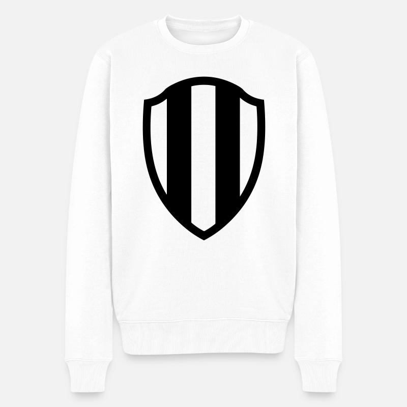 bouclier - Pull Premium bio Homme - blanc