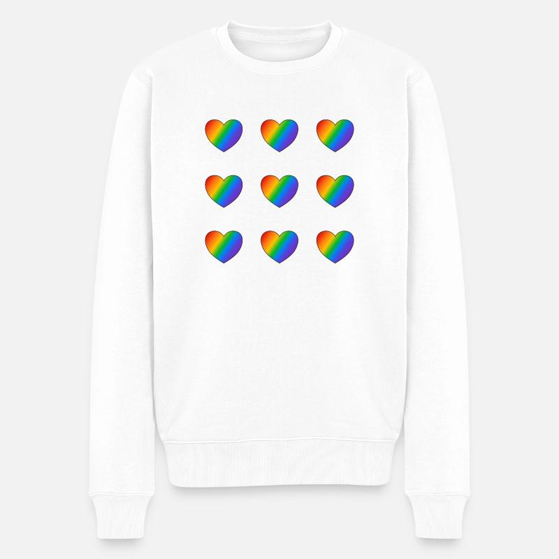 Rainbow entend - Pull Premium bio Homme - blanc