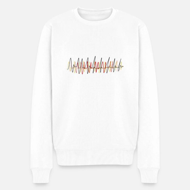 Deutschland Puls - Männer Premium Bio Pullover - Weiß