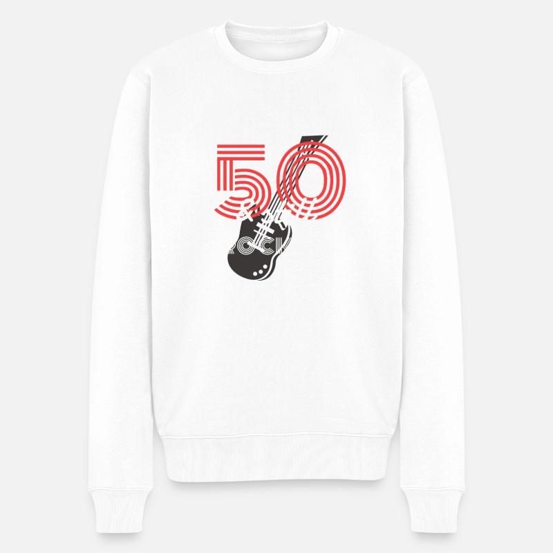 50 Und cool - Männer Premium Bio Pullover - Weiß