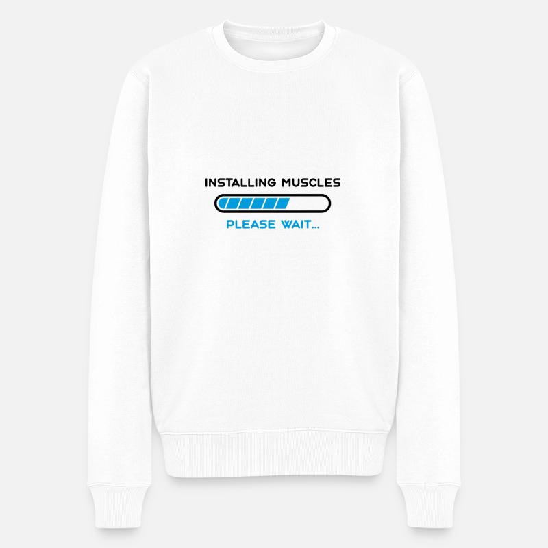 Muscles - Pull Premium bio Homme - blanc