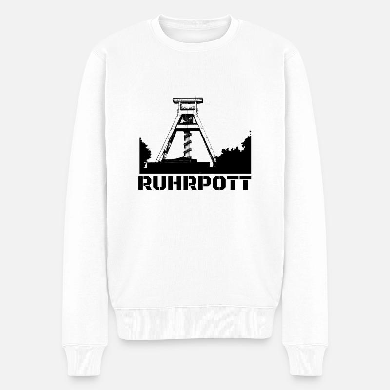 Ruhrpott - Männer Premium Bio Pullover - Weiß