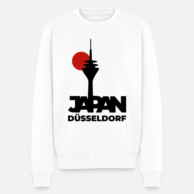 Japan goes Düsseldorf - Männer Premium Bio Pullover - Weiß
