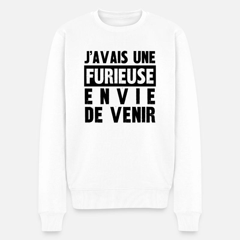furieuse envie de venir - Pull Premium bio Homme - blanc
