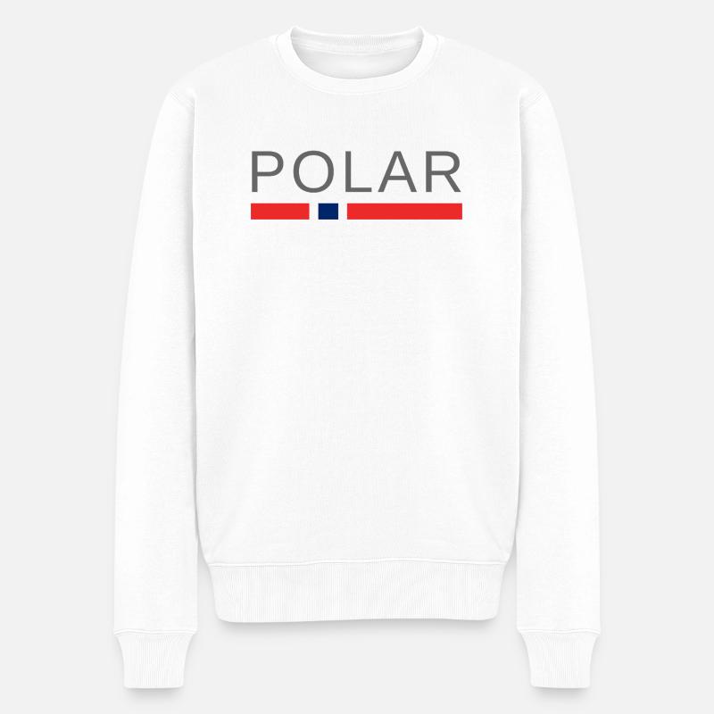 Polares Norwegen - Männer Premium Bio Pullover - Weiß