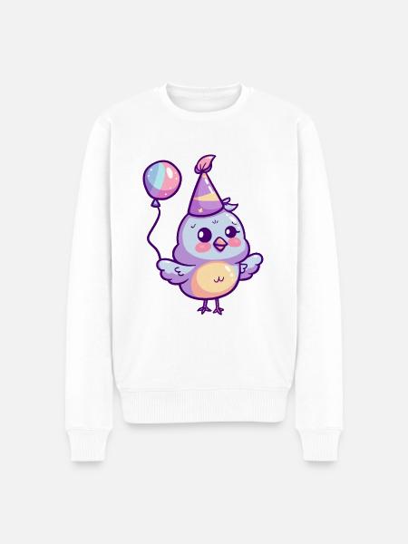 Dove Bird Birthday Baby - Men's Premium Organic Jumper - white