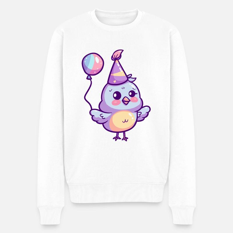 Colombe oiseau anniversaire bébé - Pull Premium bio Homme - blanc