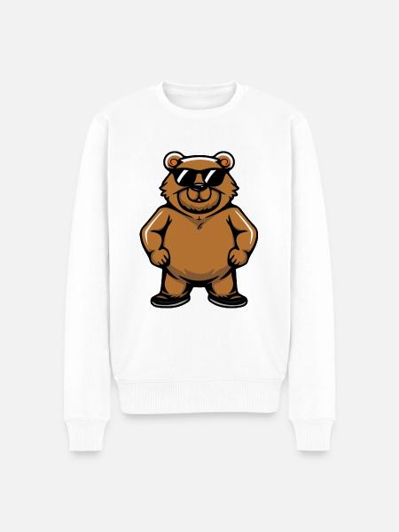 bear animal - Men's Premium Organic Jumper - white
