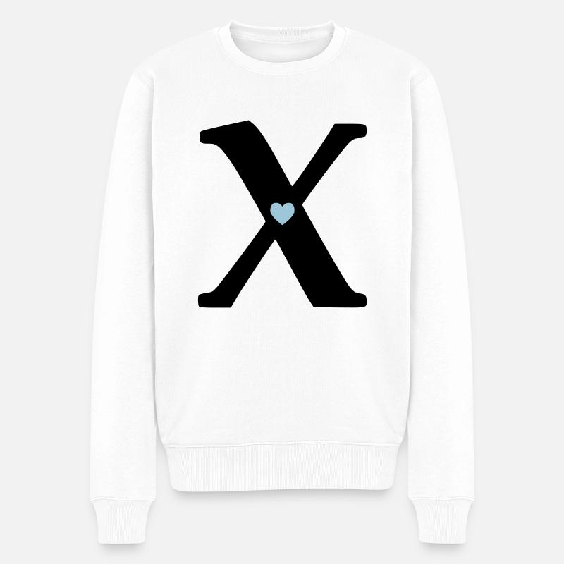 Lettre X Point de départ - Pull Premium bio Homme - blanc