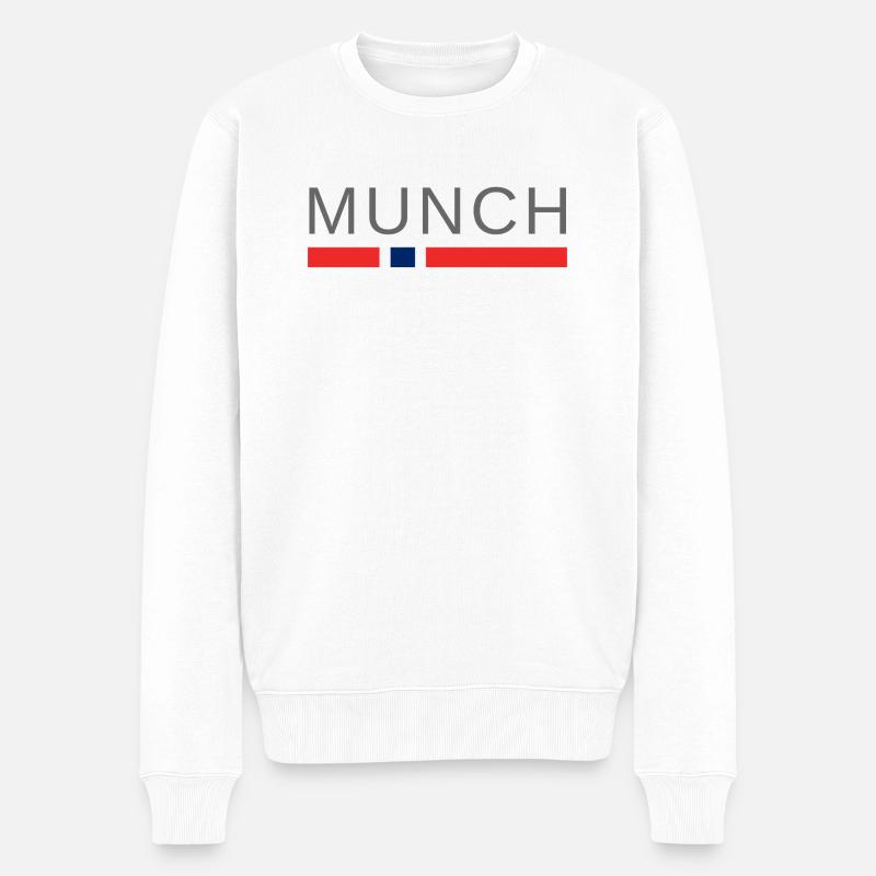 Munch Norvège - Pull Premium bio Homme - blanc