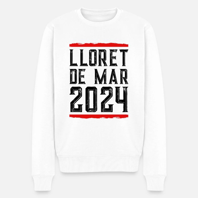 Lloret de Mar 2024 - Pull Premium bio Homme - blanc