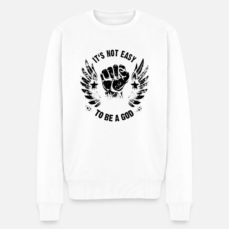 To be a God wings - Pull Premium bio Homme - blanc