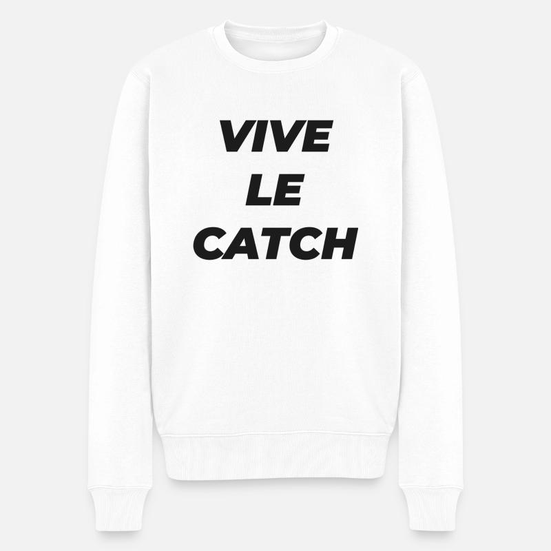 VIVE LE CATCH PLANTE - Pull Premium bio Homme - blanc