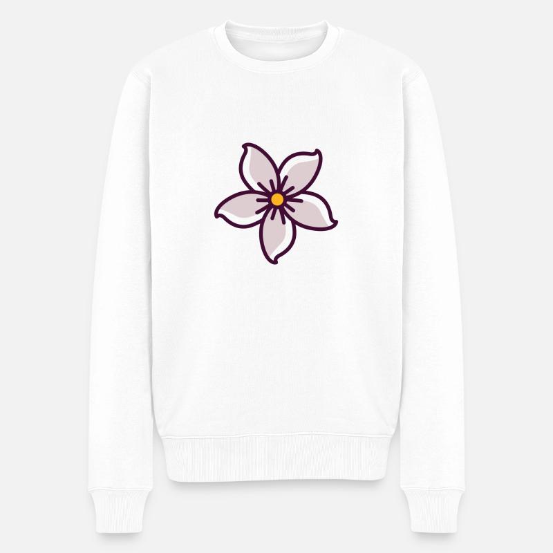 Jasmin - Männer Premium Bio Pullover - Weiß