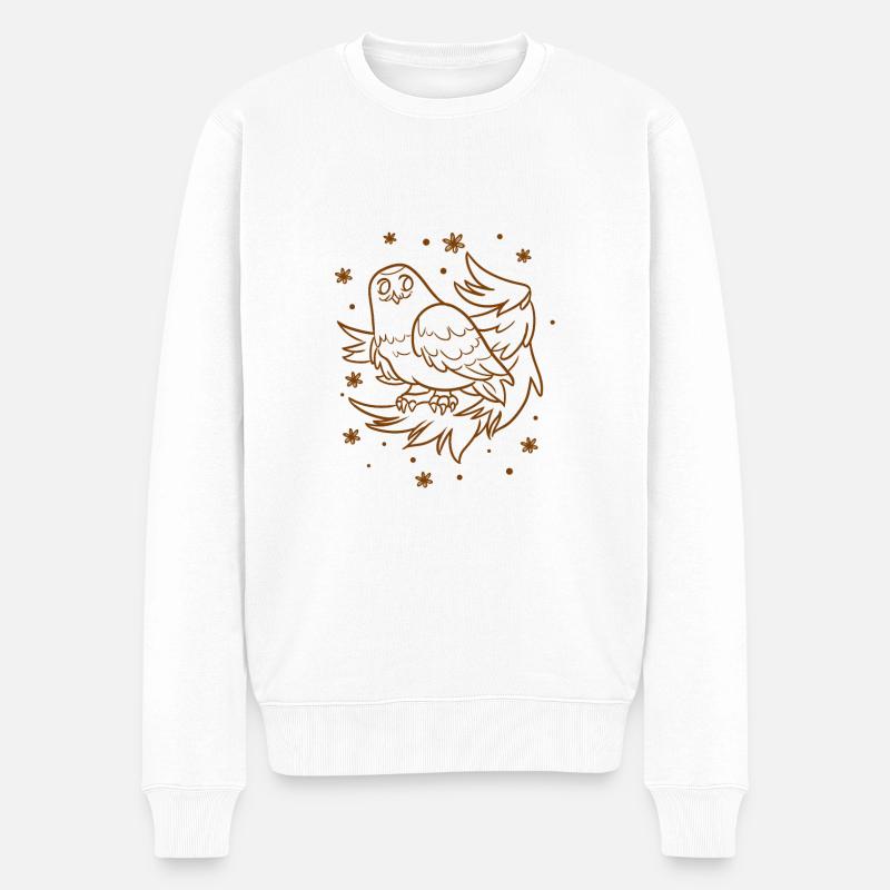 Vogel - Fliegen - Naturschutz Tierfreund - Zoo - Männer Premium Bio Pullover - Weiß