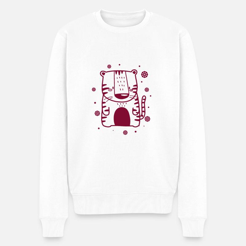 Drôle de petit tigre - Pull Premium bio Homme - blanc